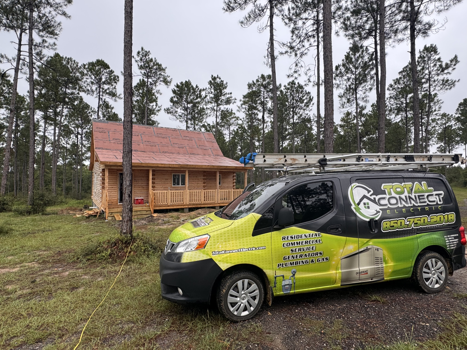 Total Connect Electric vehicle at a local job site