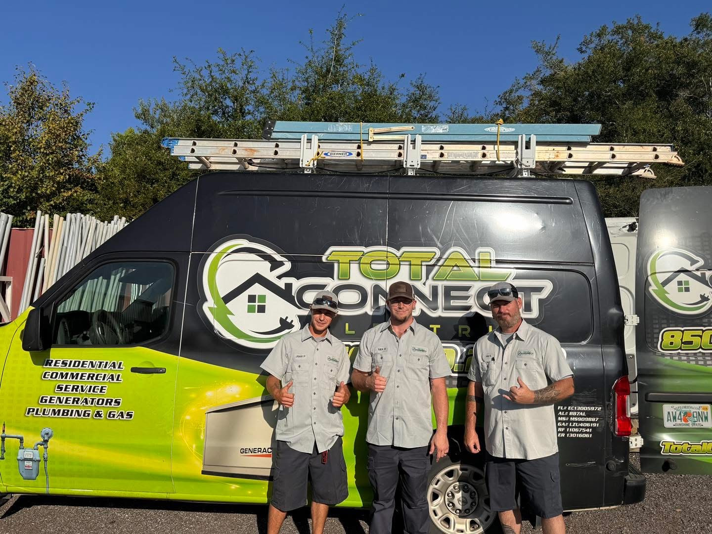 Total Connect Electric team and service vehicle